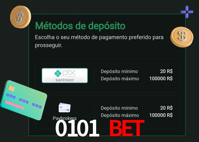 O cassino 0101 bet oferece uma grande variedade de métodos de pagamento